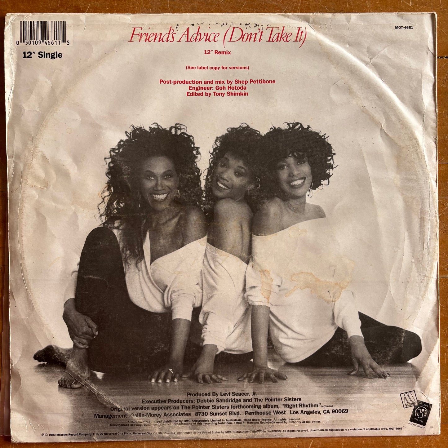 The Pointer Sisters - Friend's Advice (12" single)