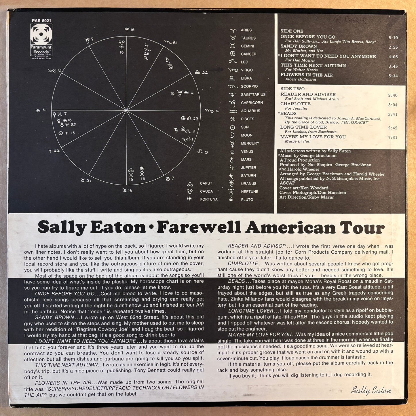 Sally Eaton - Farewell American Tour