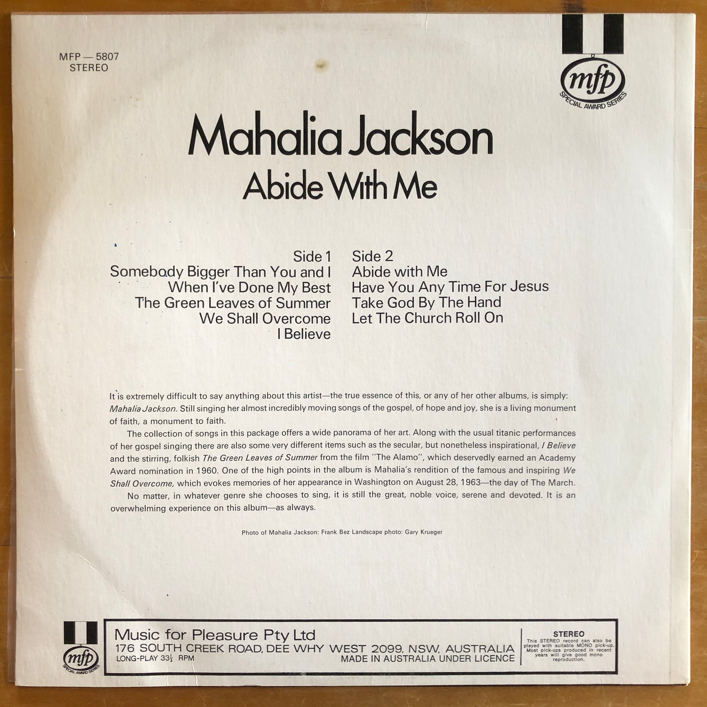 Mahalia Jackson - Abide With Me