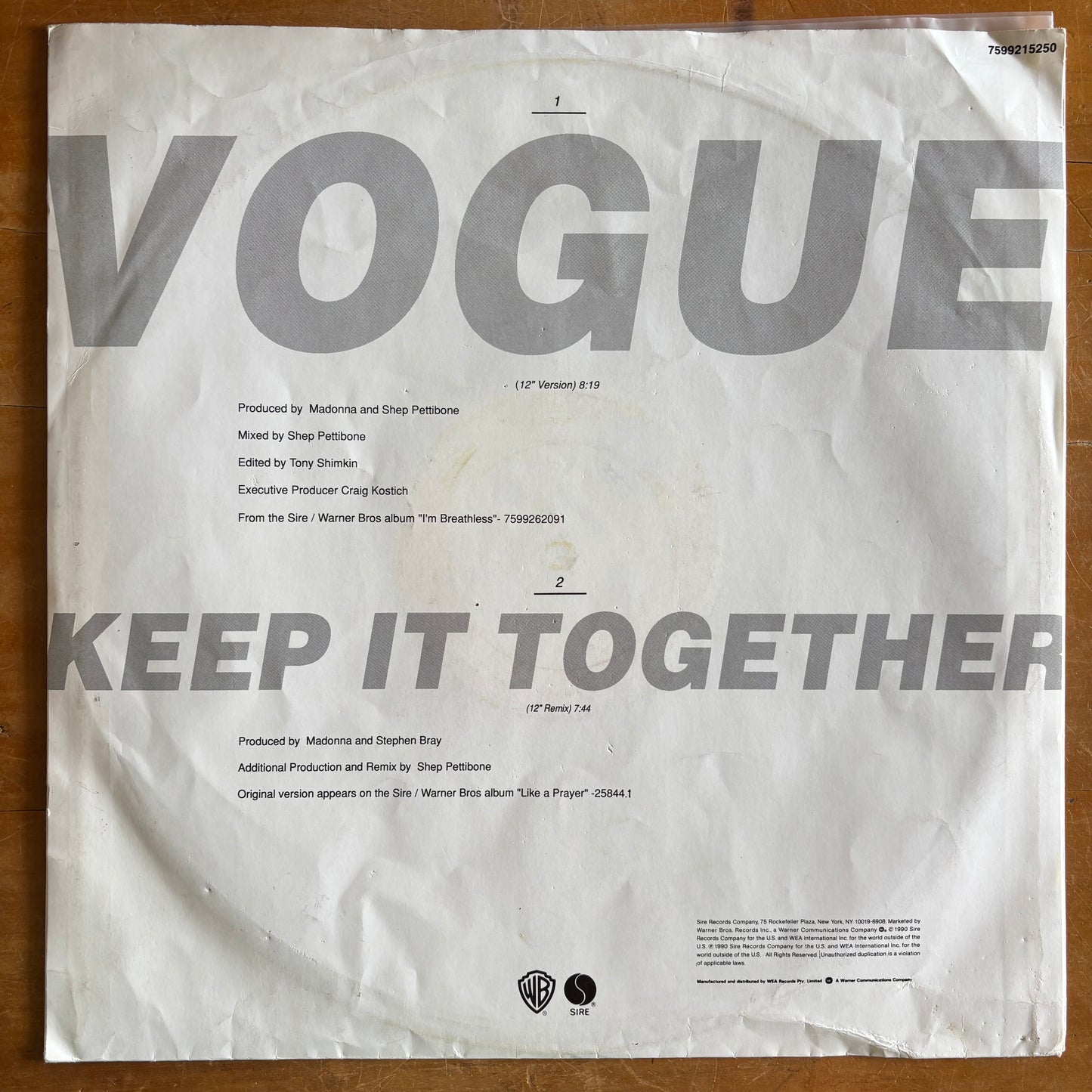 Madonna - Vogue (12" maxi-single)