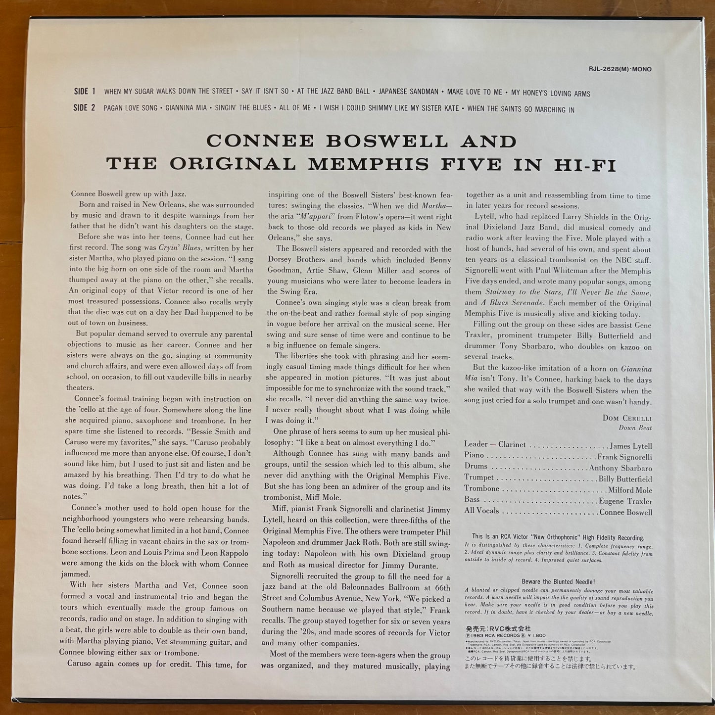 Connie Boswell - Connie Boswell & The Original Memphis Five In Hi-Fi