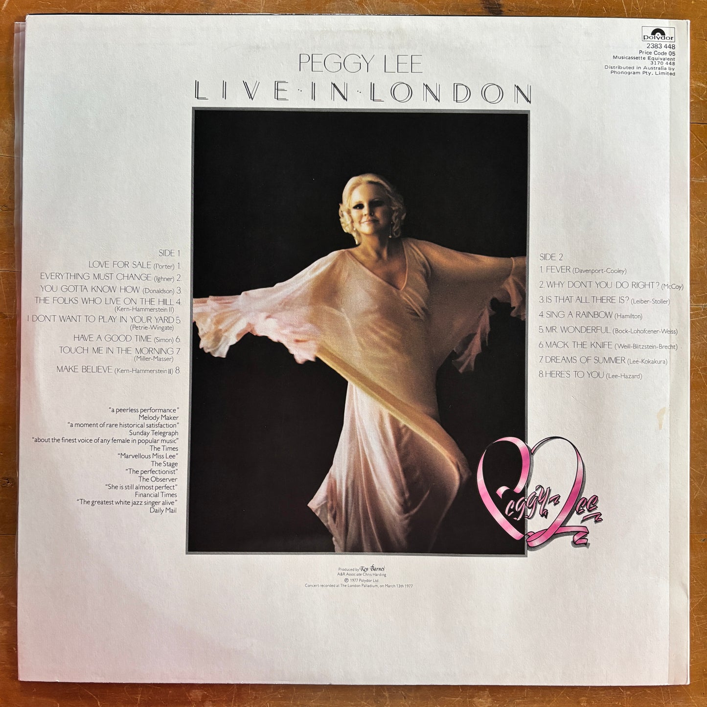Peggy Lee - Live In London
