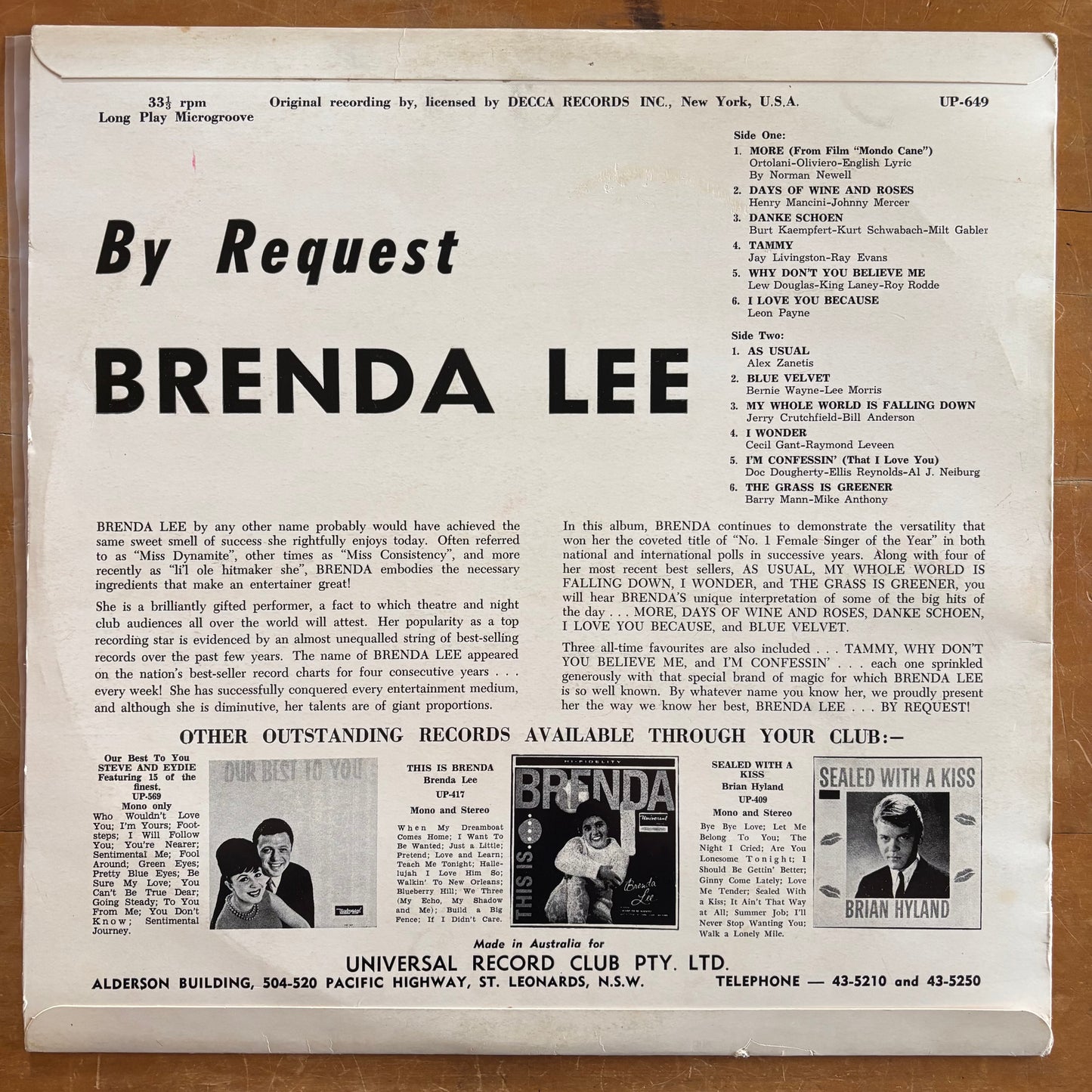 Brenda Lee - By Request