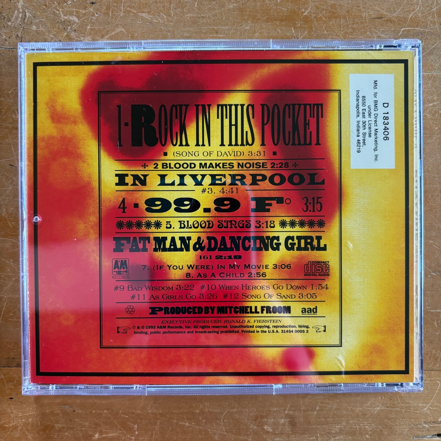 Suzanne Vega - 99.9 F° (CD)