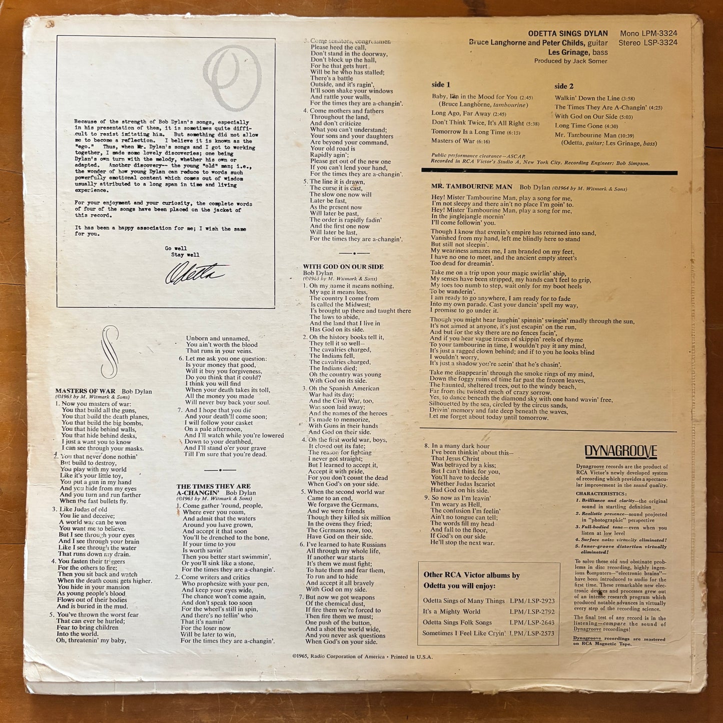 Odetta - Odetta Sings Dylan