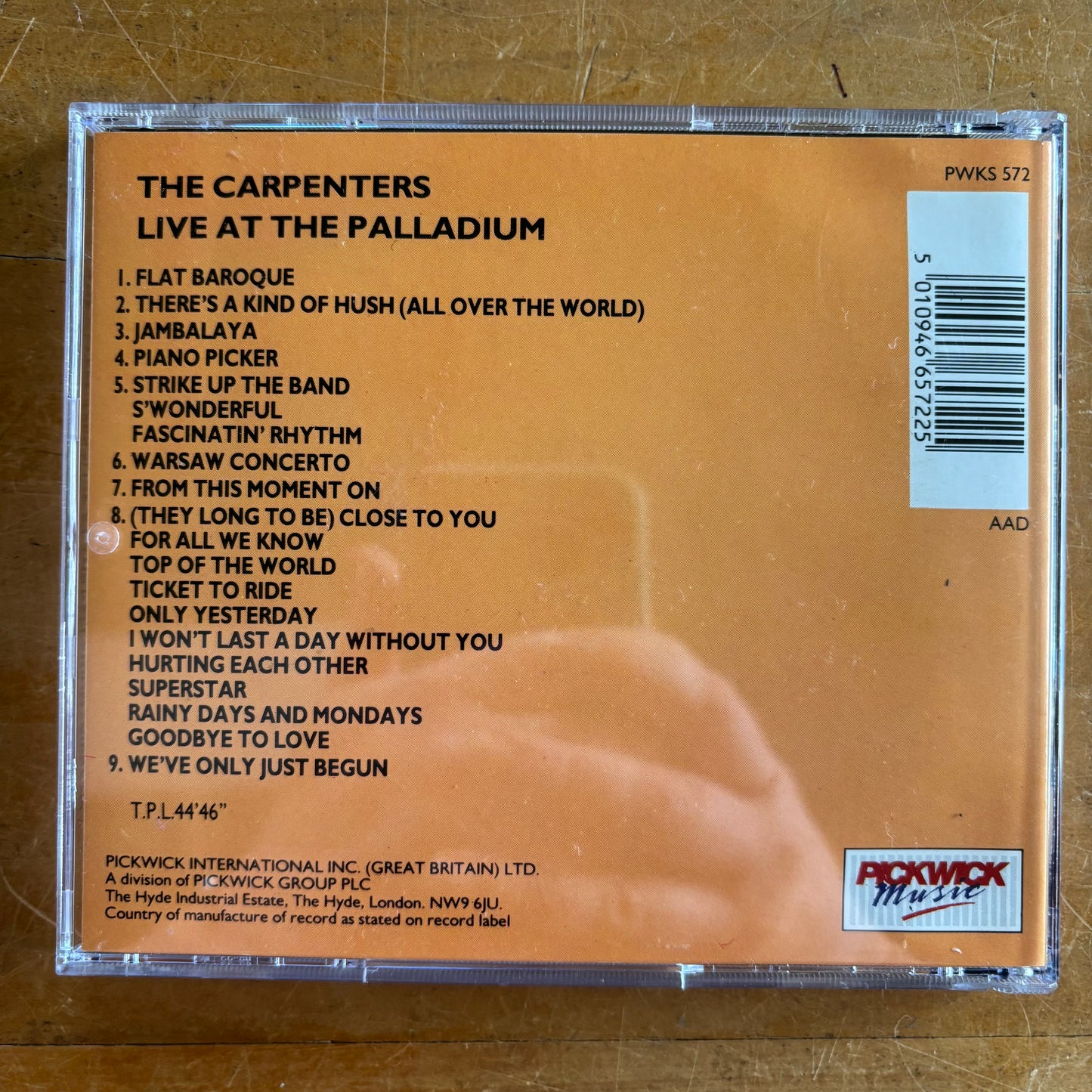 Carpenters - Live At The Palladium (CD)