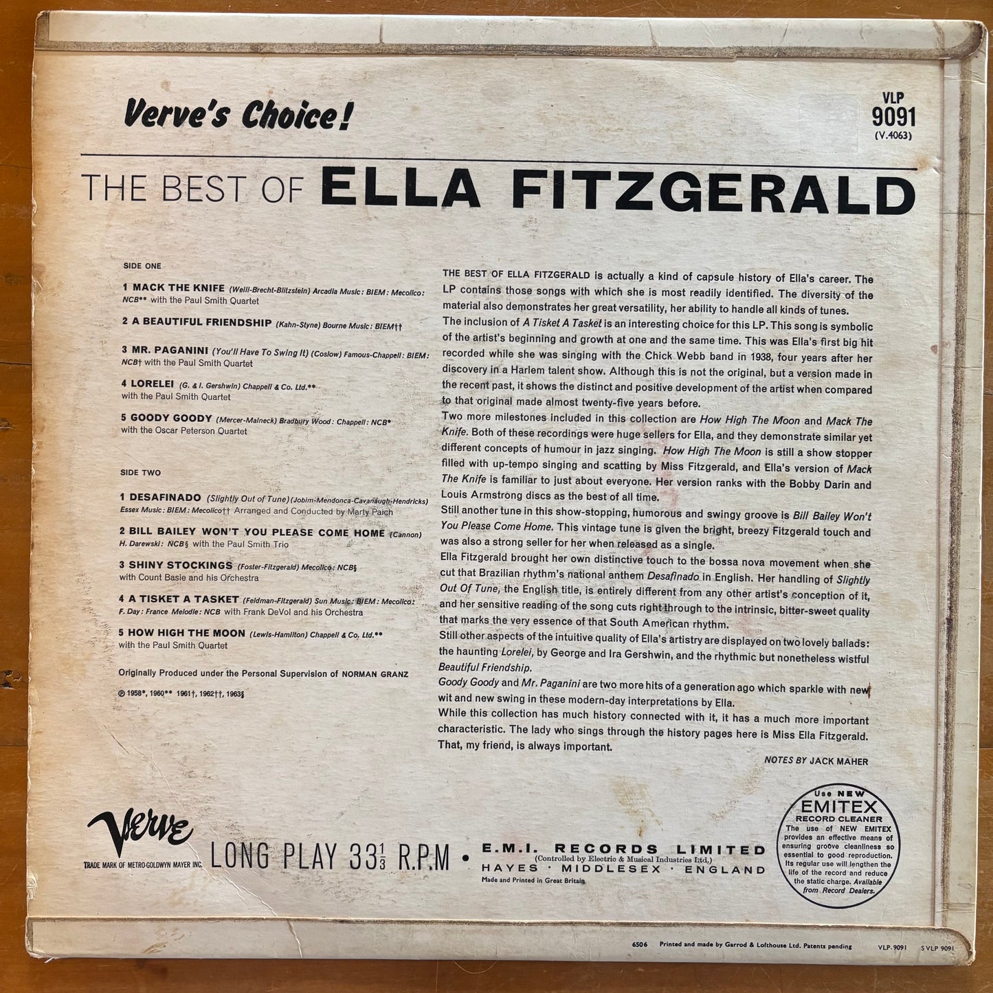 Ella Fitzgerald - Verve's Choice! The Best Of Ella Fitzgerald