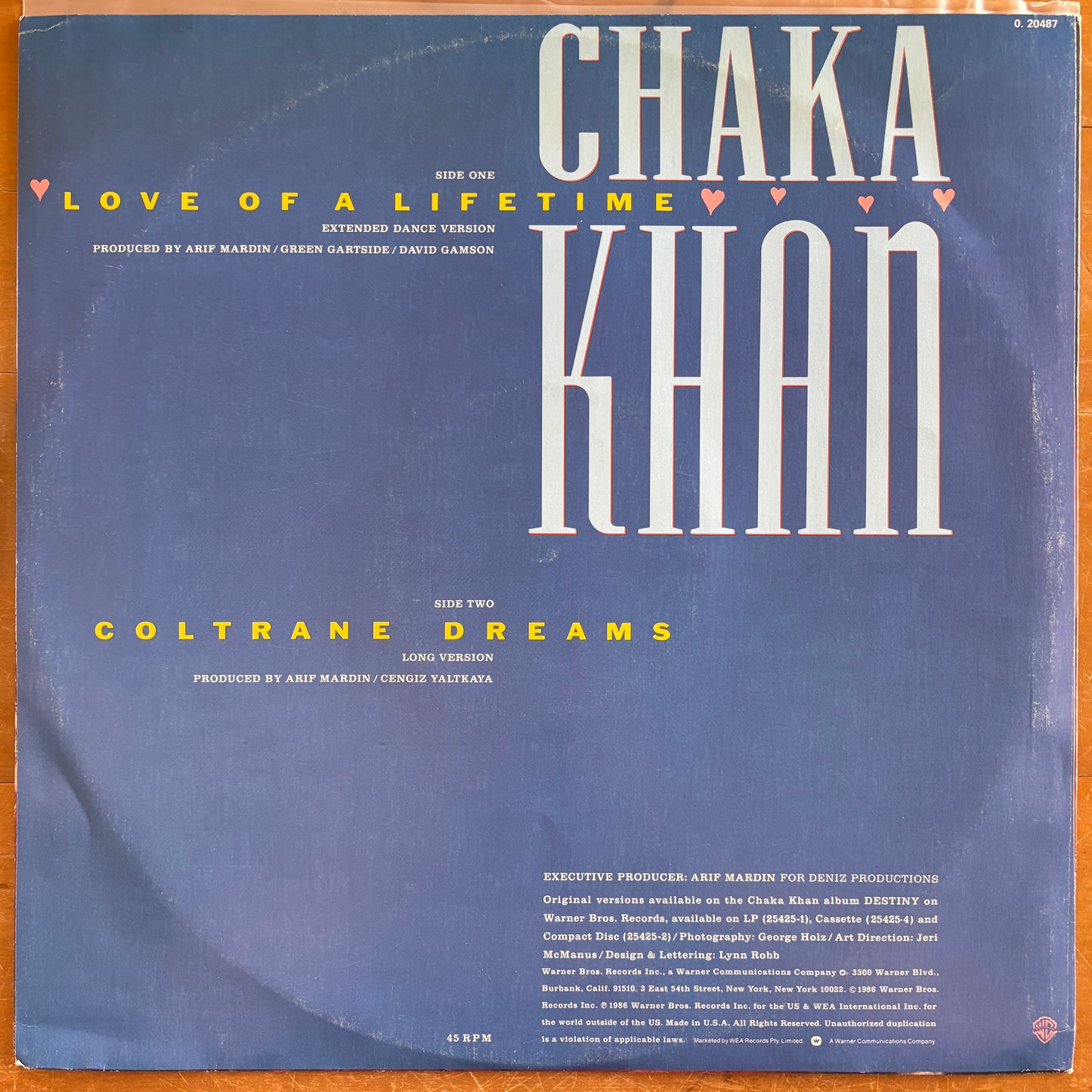 Chaka Khan - Love Of A Lifetime (12" single)