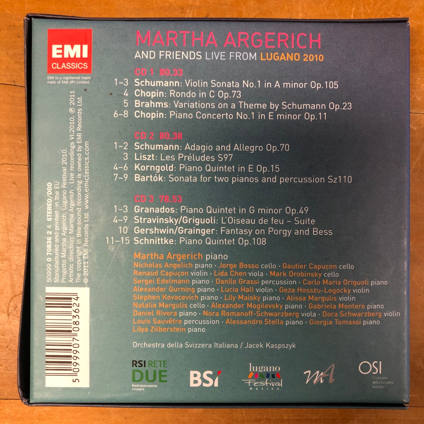 Martha Argerich and Friends - Live from Lugano 2010 (CD)
