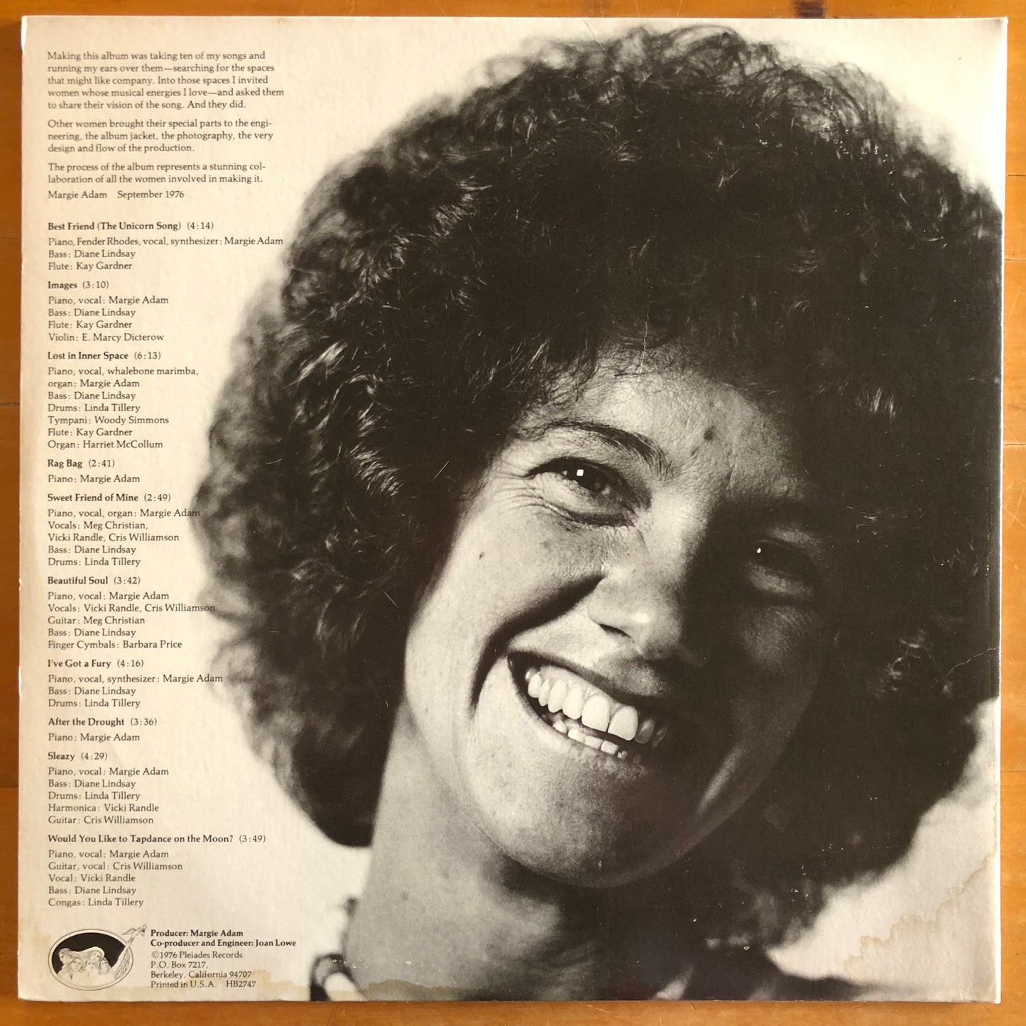 Margie Adam - Songwriter