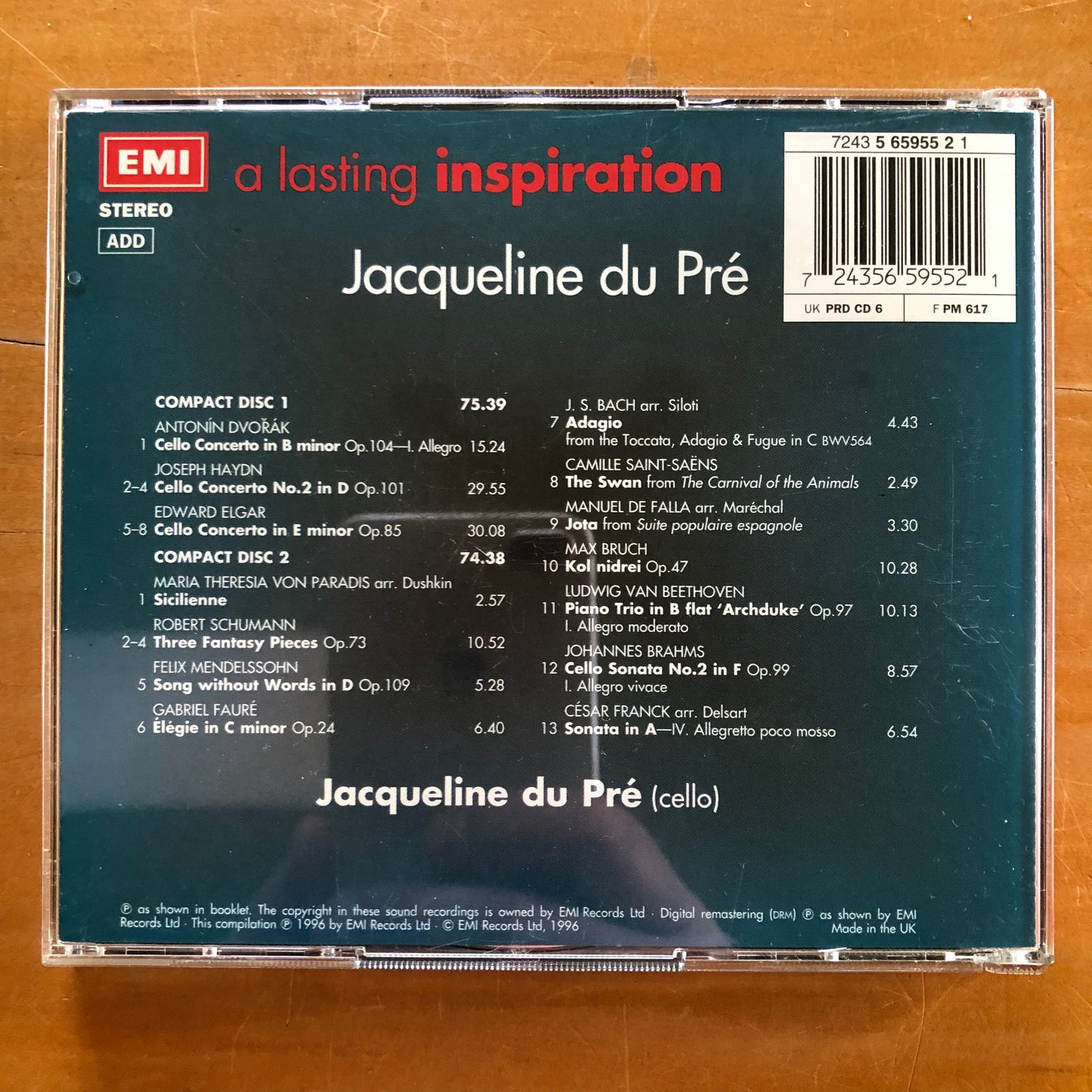 Jacqueline du Pré - A Lasting Inspiration (2xCD)