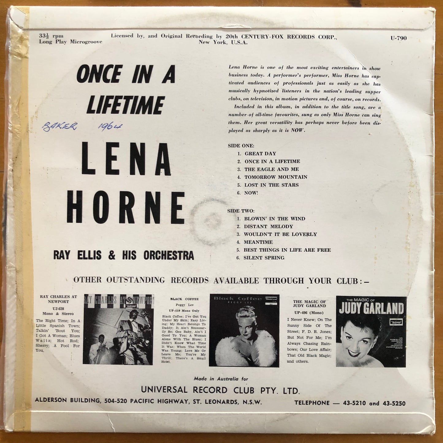 Lena Horne - Once In A Lifetime