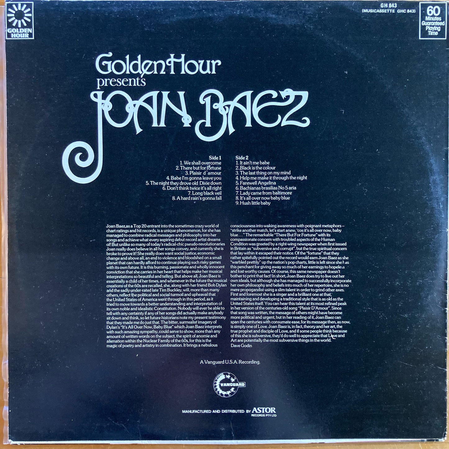 Joan Baez - Golden Hour Presents Joan Baez