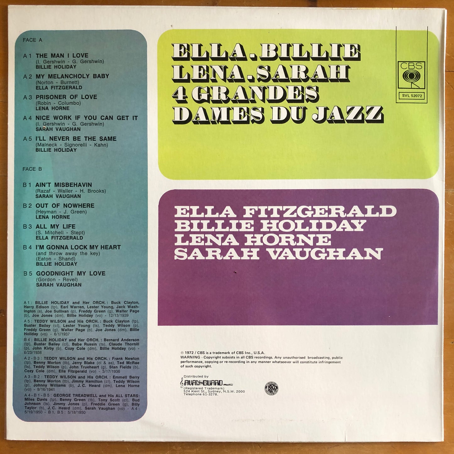 Various - Ella, Billie, Lena, Sarah: 4 Grandes Dames Du Jazz
