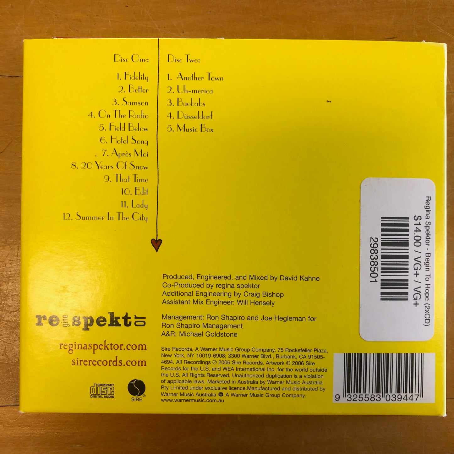 Regina Spektor - Begin To Hope (2xCD)