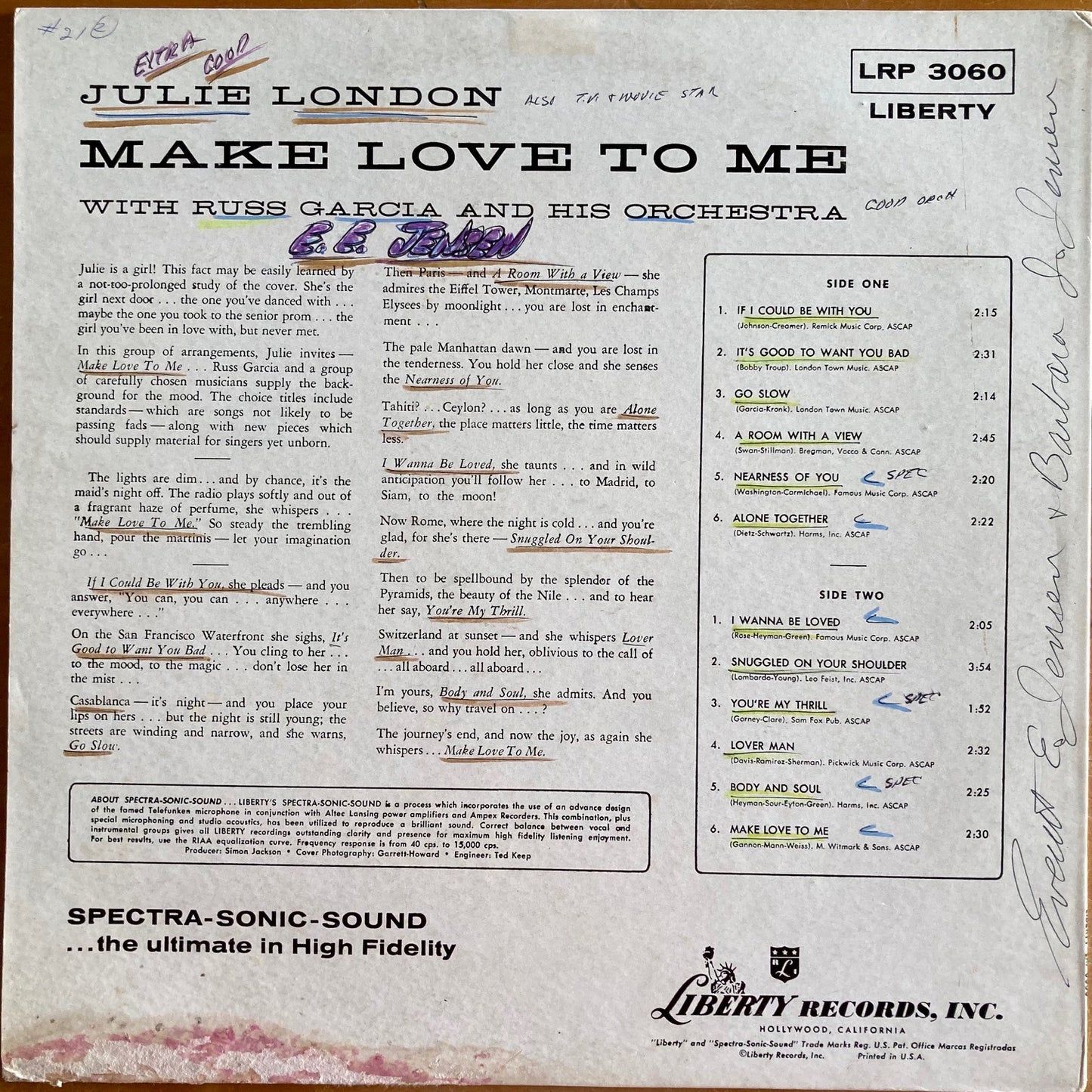 Julie London - Make Love To Me