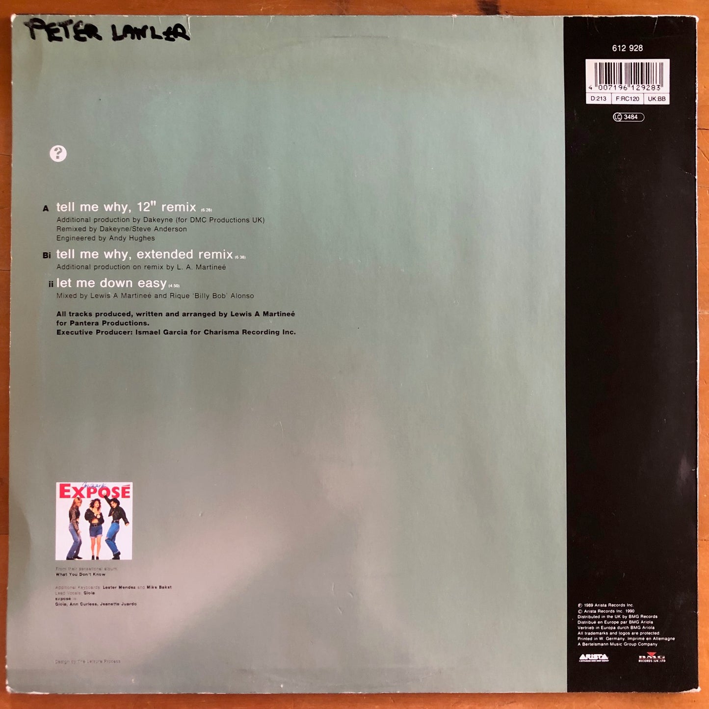 Exposé - Tell Me Why (12" single)