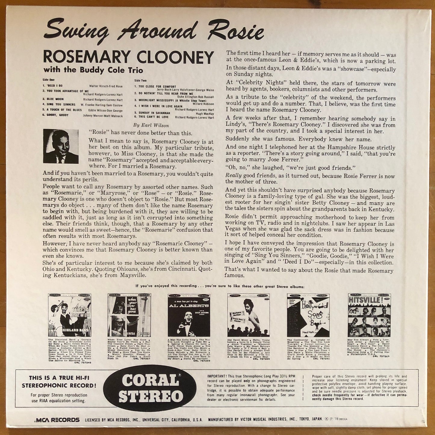 Rosemary Clooney - Swing Around Rosie