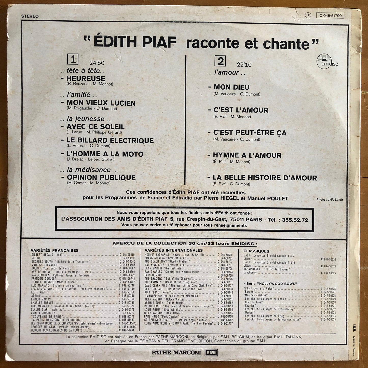 Edith Piaf - Raconte Et Chante