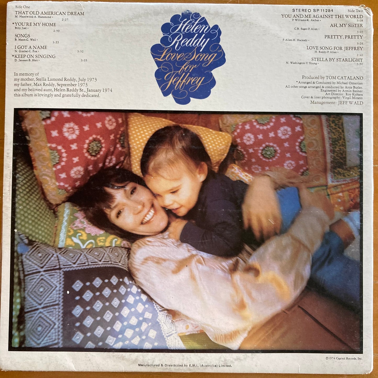 Helen Reddy - Love Song For Jeffrey
