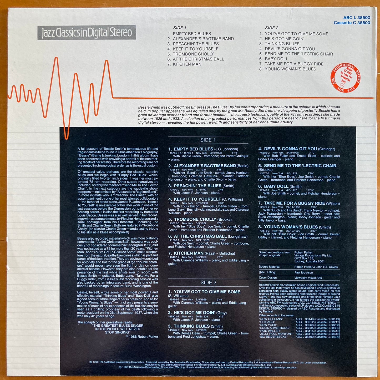 Bessie Smith - Bessie Smith (Great Original Performances 1925 - 1933)