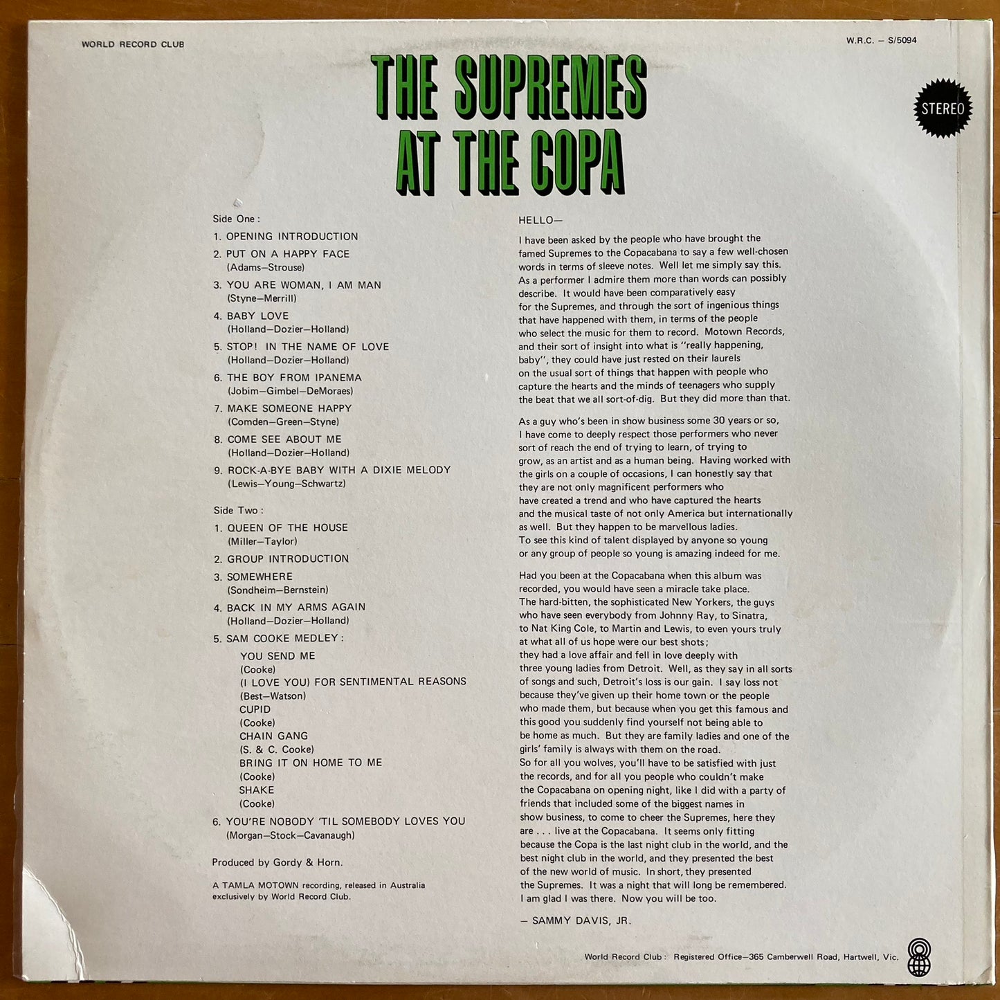 The Supremes - At The Copa
