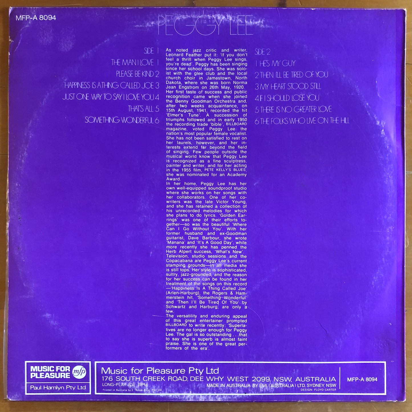 Peggy Lee - Please Be Kind...