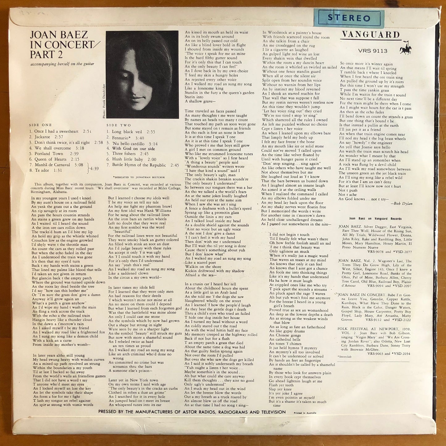 Joan Baez - In Concert: Part 2
