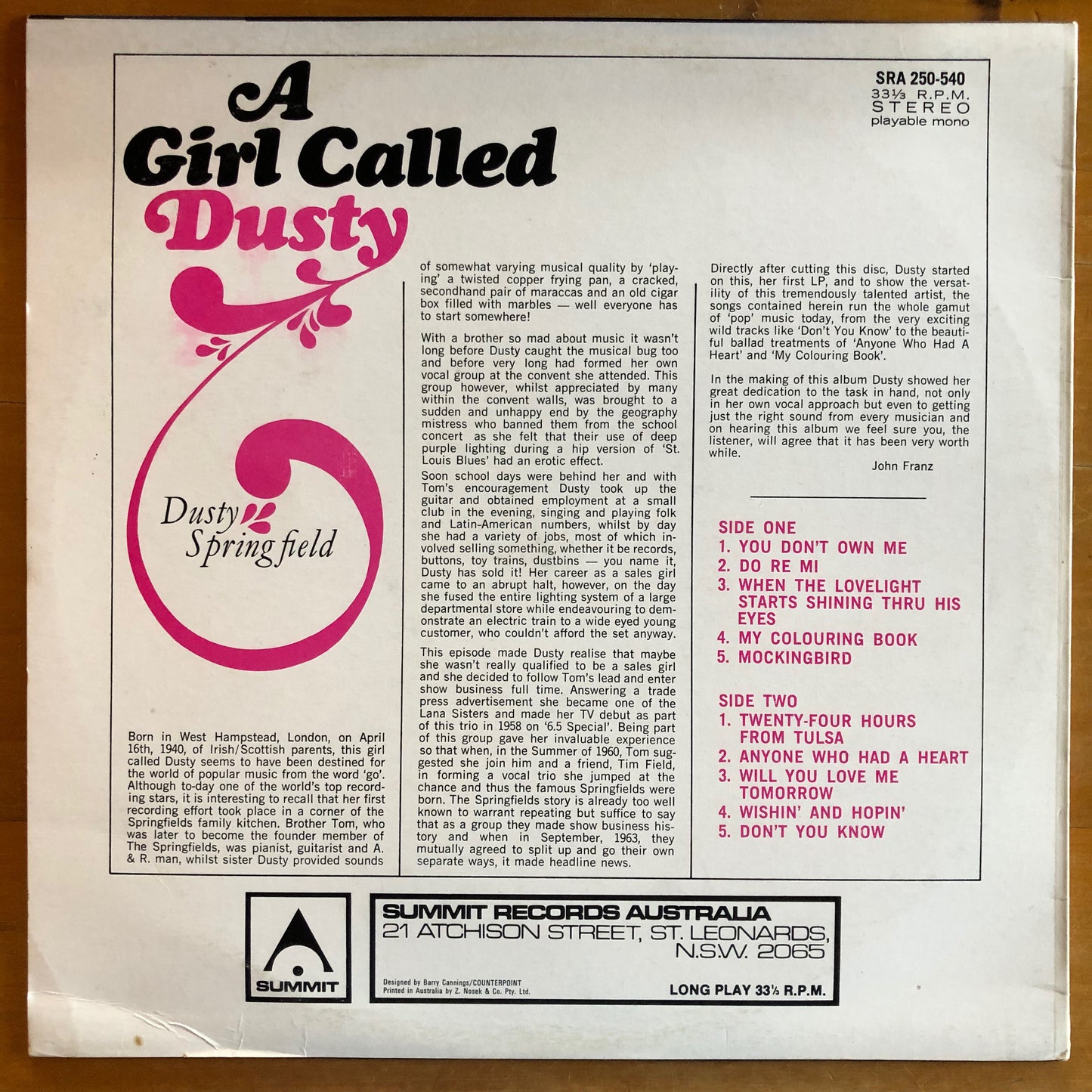 Dusty Springfield - A Girl Called Dusty