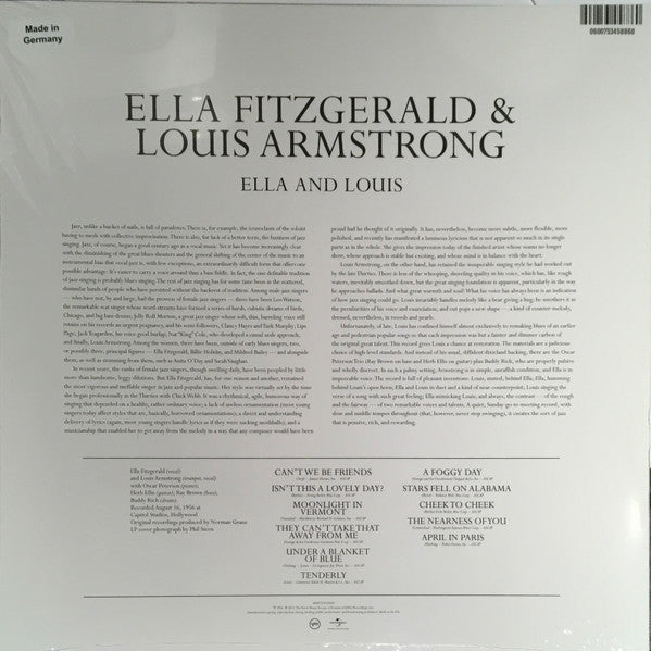 Ella Fitzgerald And Louis Armstrong - Ella And Louis