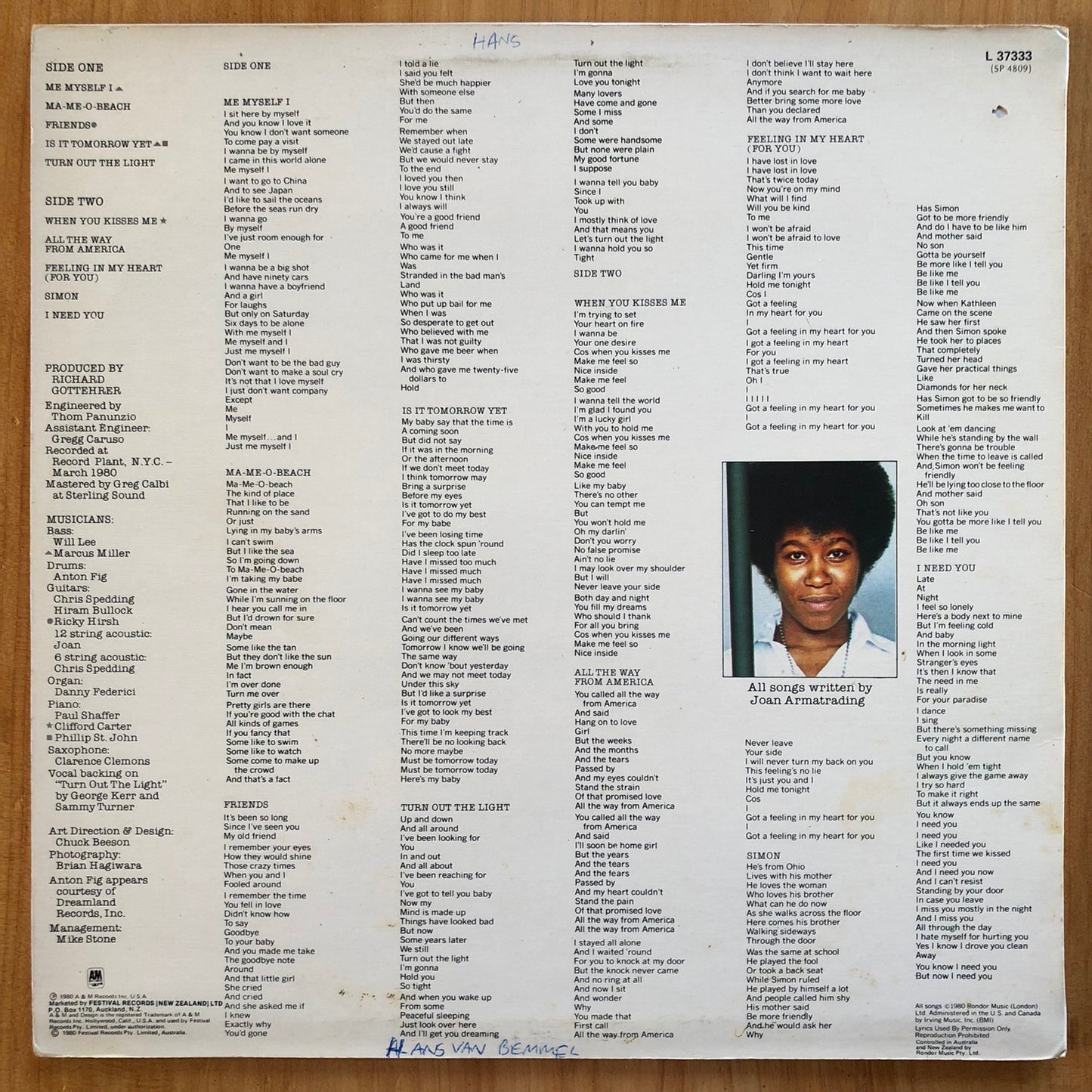 Joan Armatrading - Me Myself I
