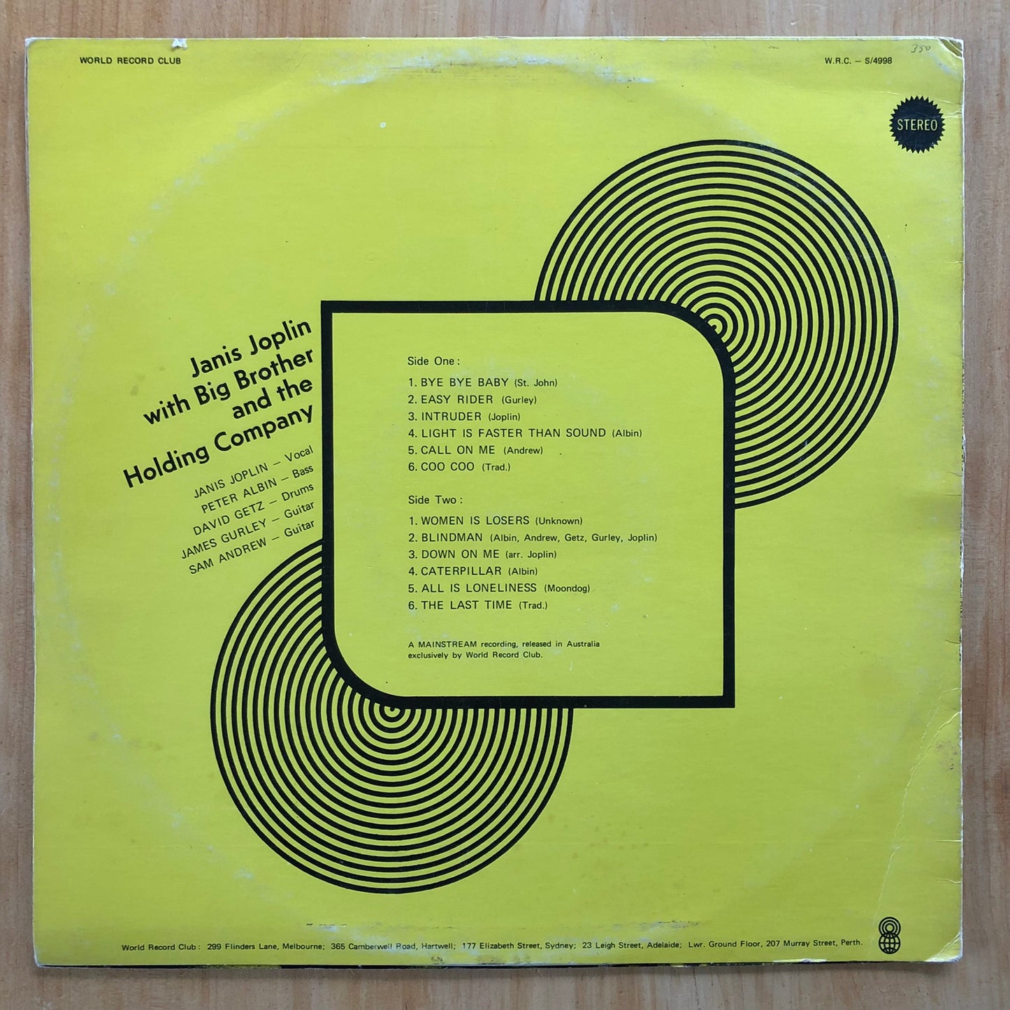 Janis Joplin with Big Brother & The Holding Company - self-titled