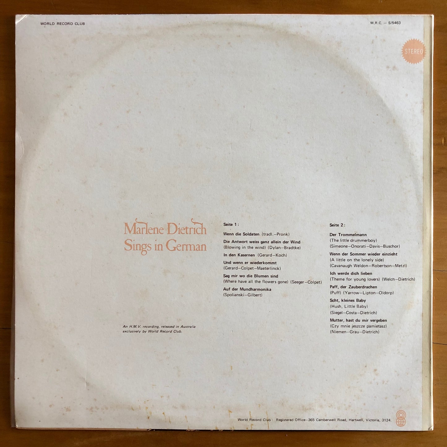 Marlene Dietrich - Sings In German