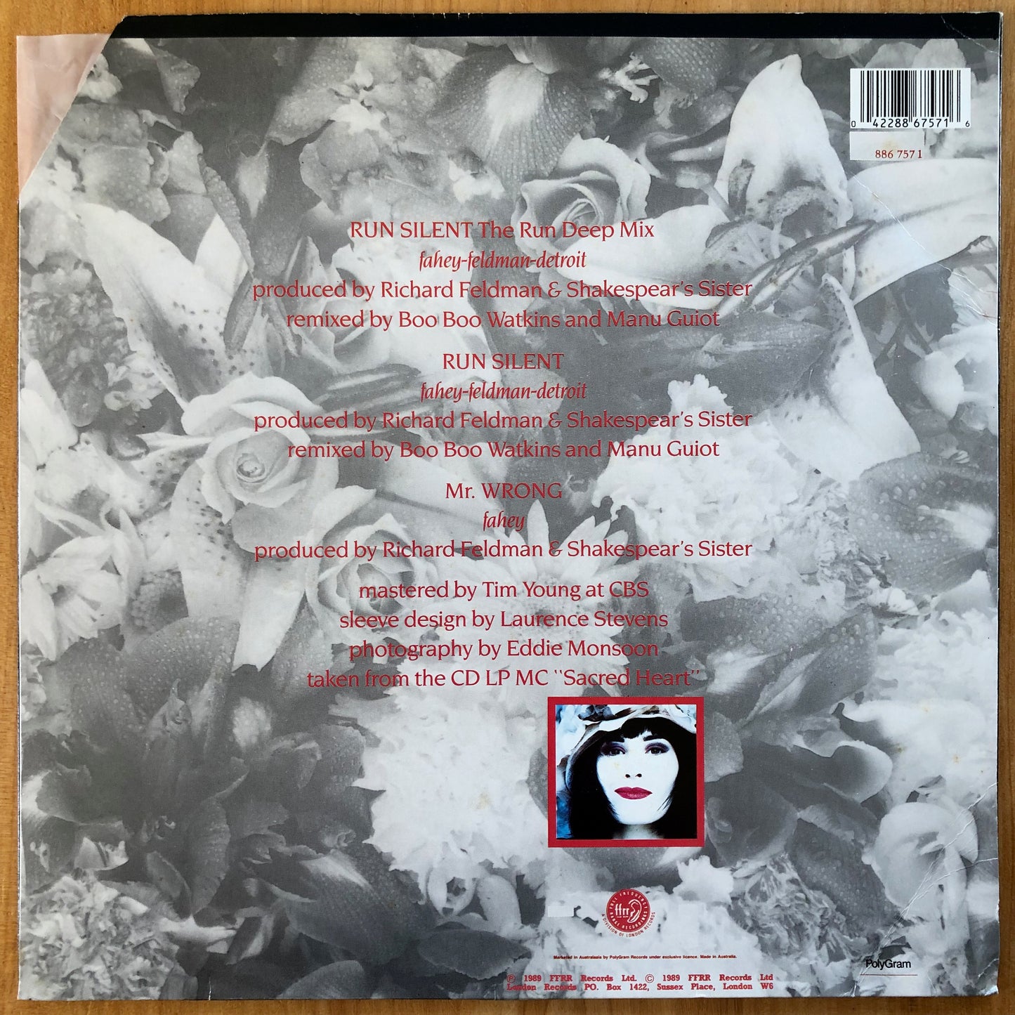 Shakespear's Sister - Run Silent 12"