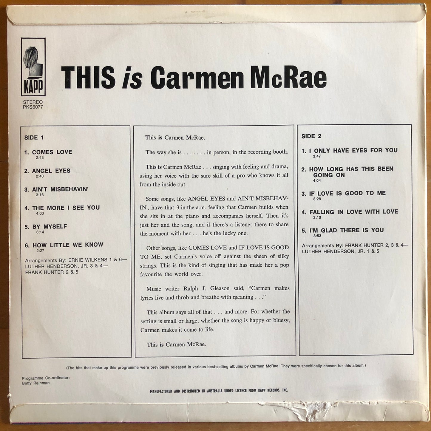 Carmen McRae - This Is Carmen McRae