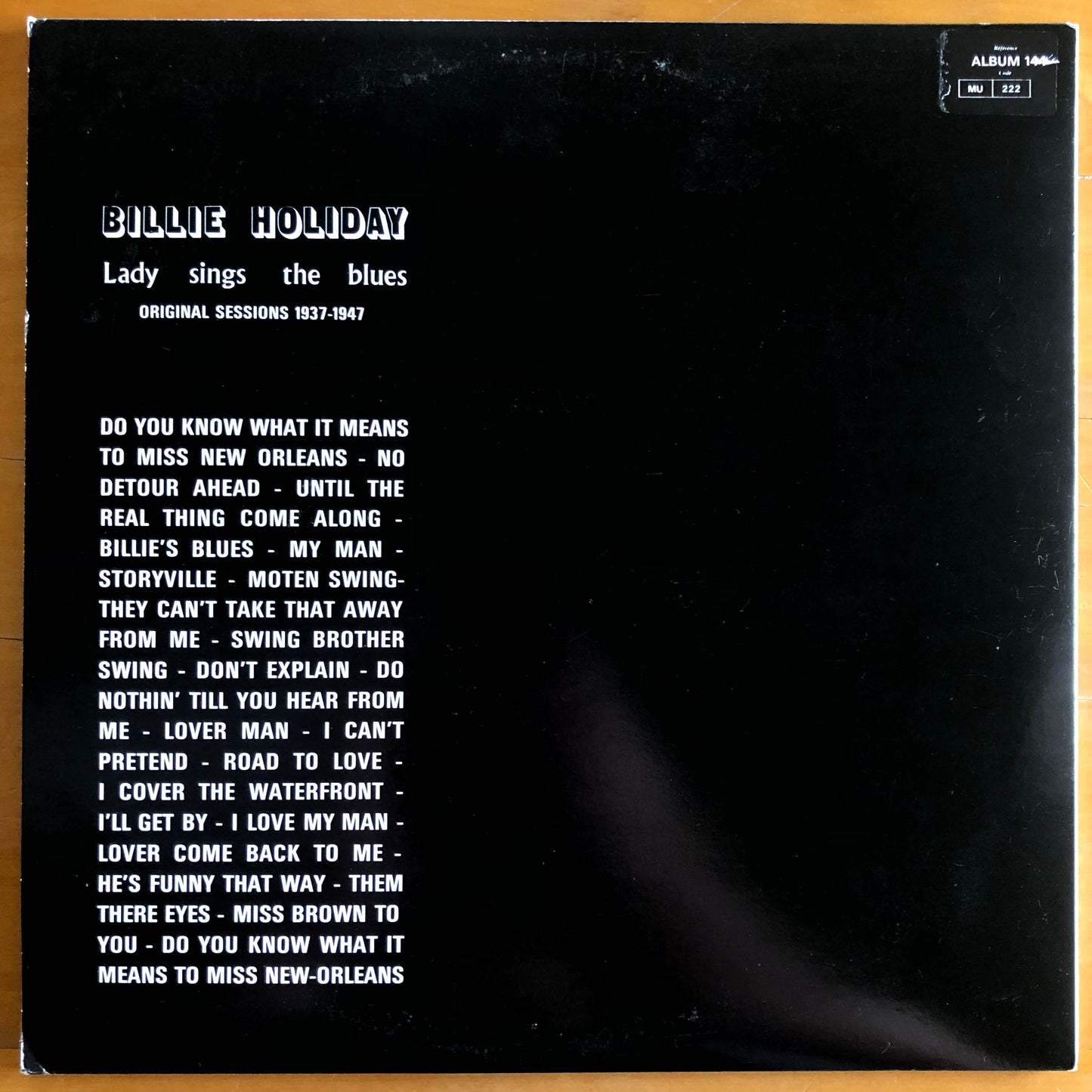 Billie Holiday - Lady Sings The Blues: Original Sessions 1937 -1947(2xLP)