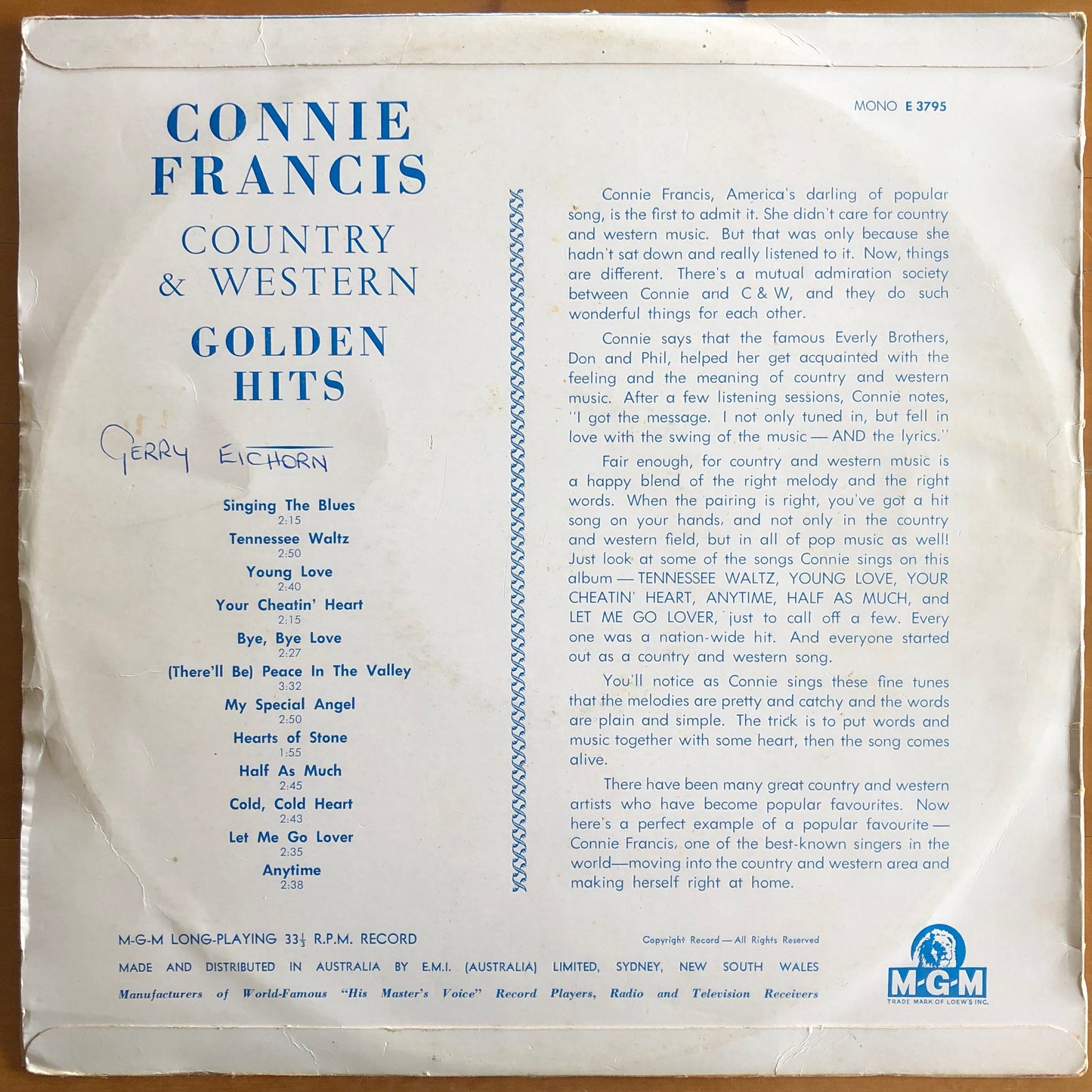Connie Francis - Country & Western Golden Hits
