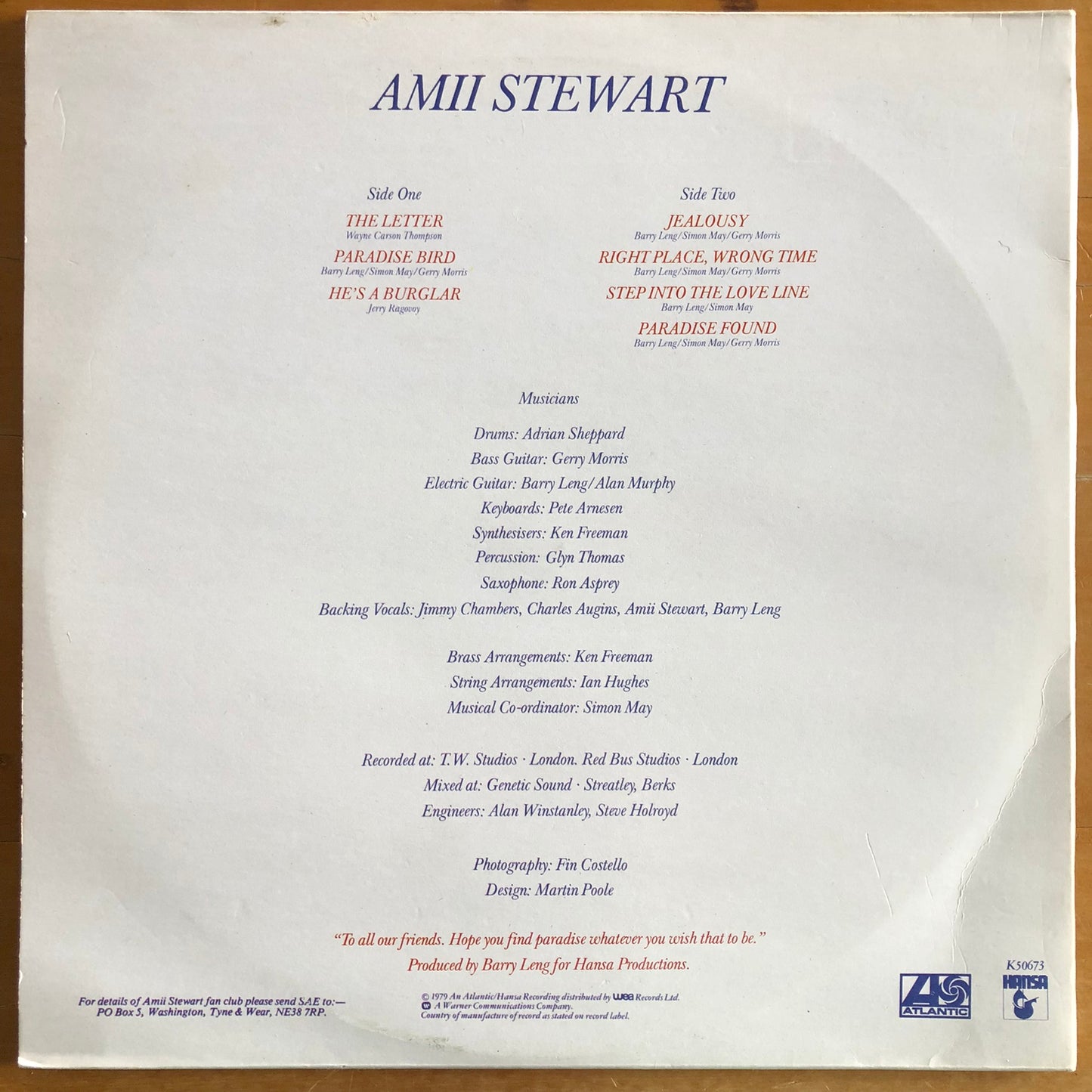 Amii Stewart - Paradise Bird