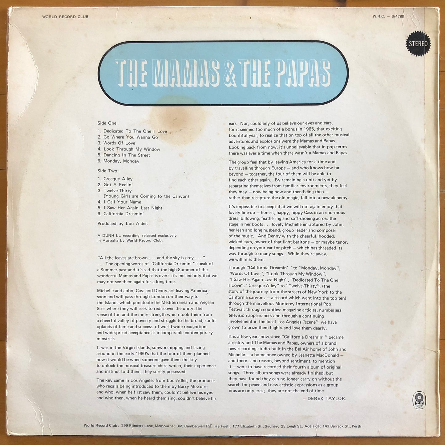 The Mamas & The Papas - The Mamas & The Papas