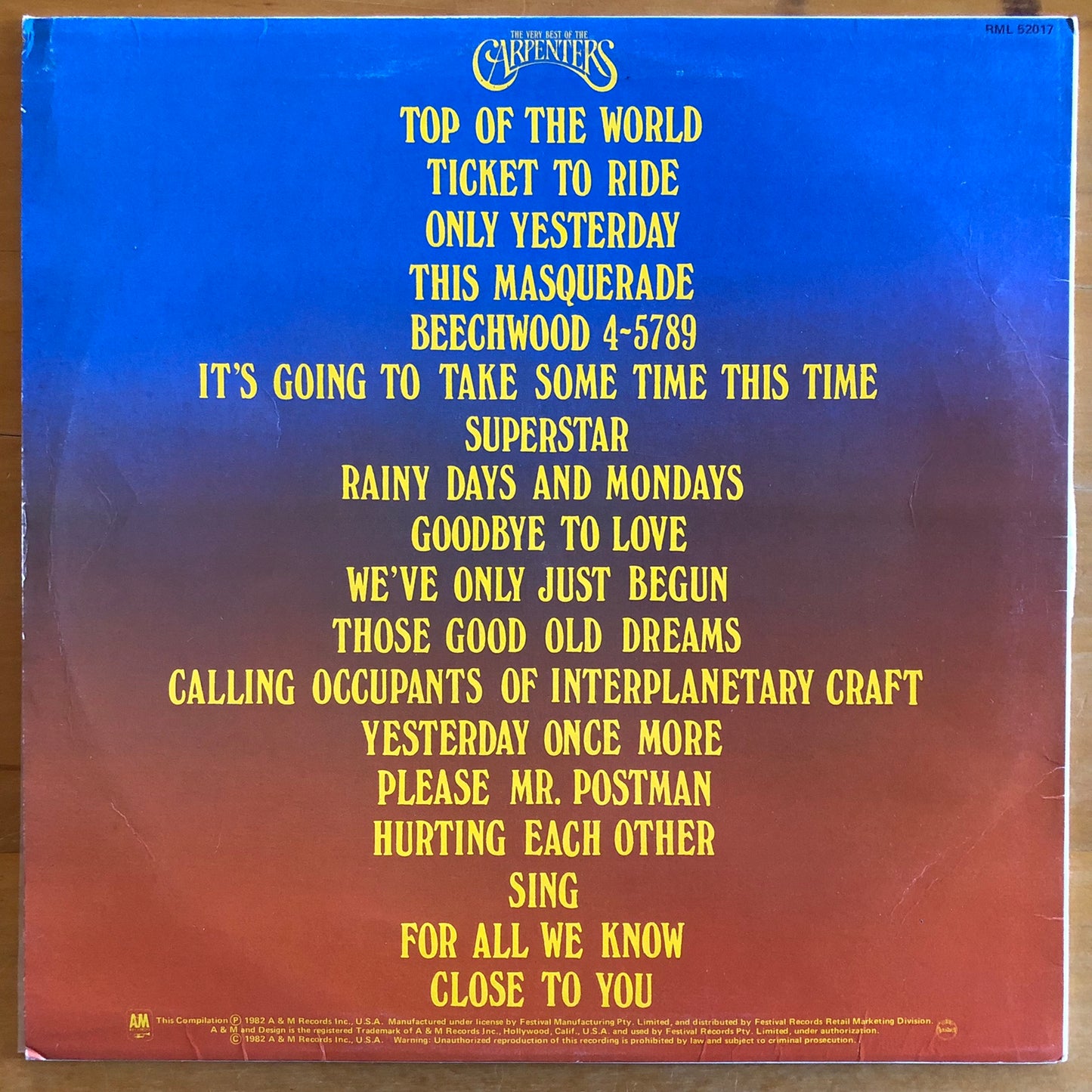 Carpenters - The Very Best Of The Carpenters