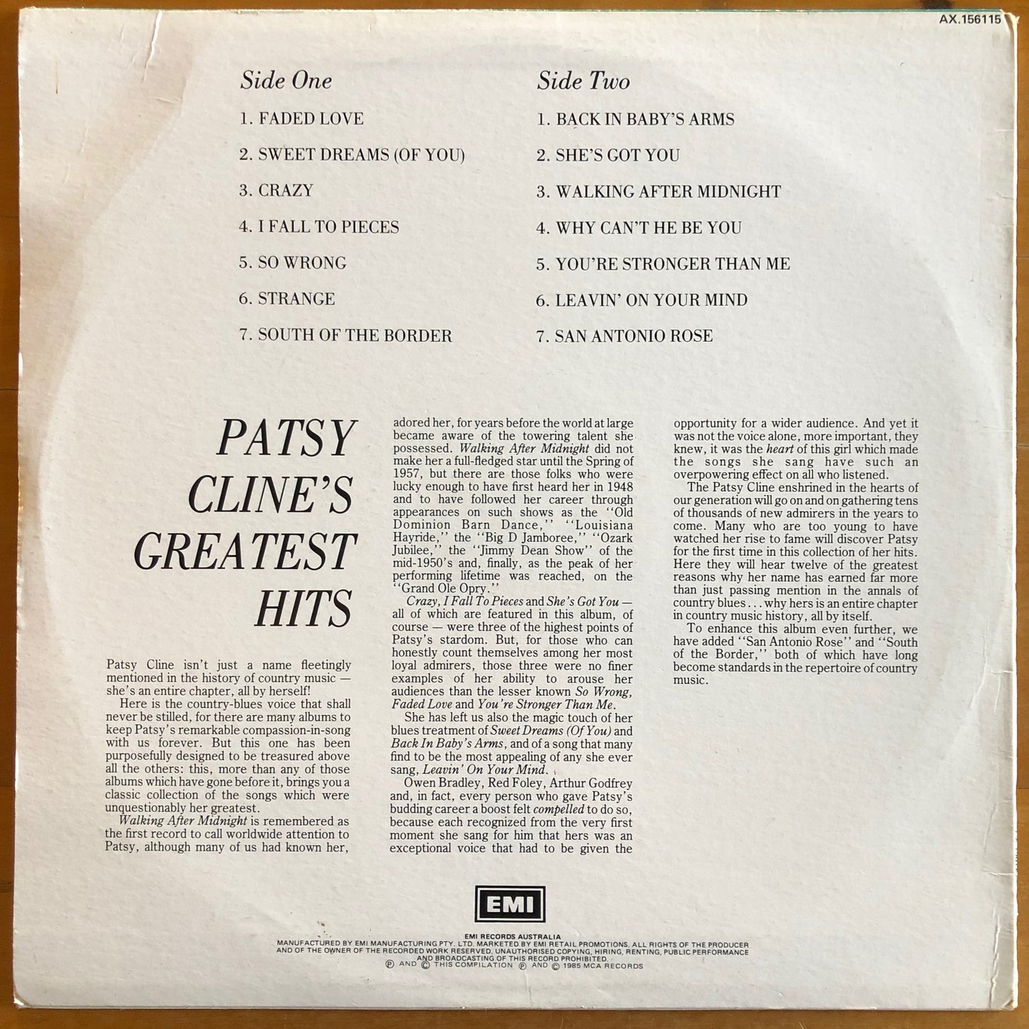 Patsy Cline - Patsy Cline's Greatest Hits