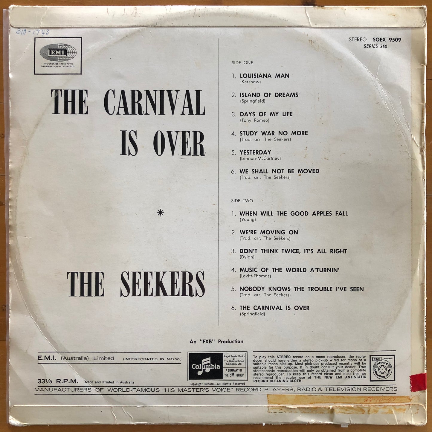 The Seekers - The Carnival Is Over