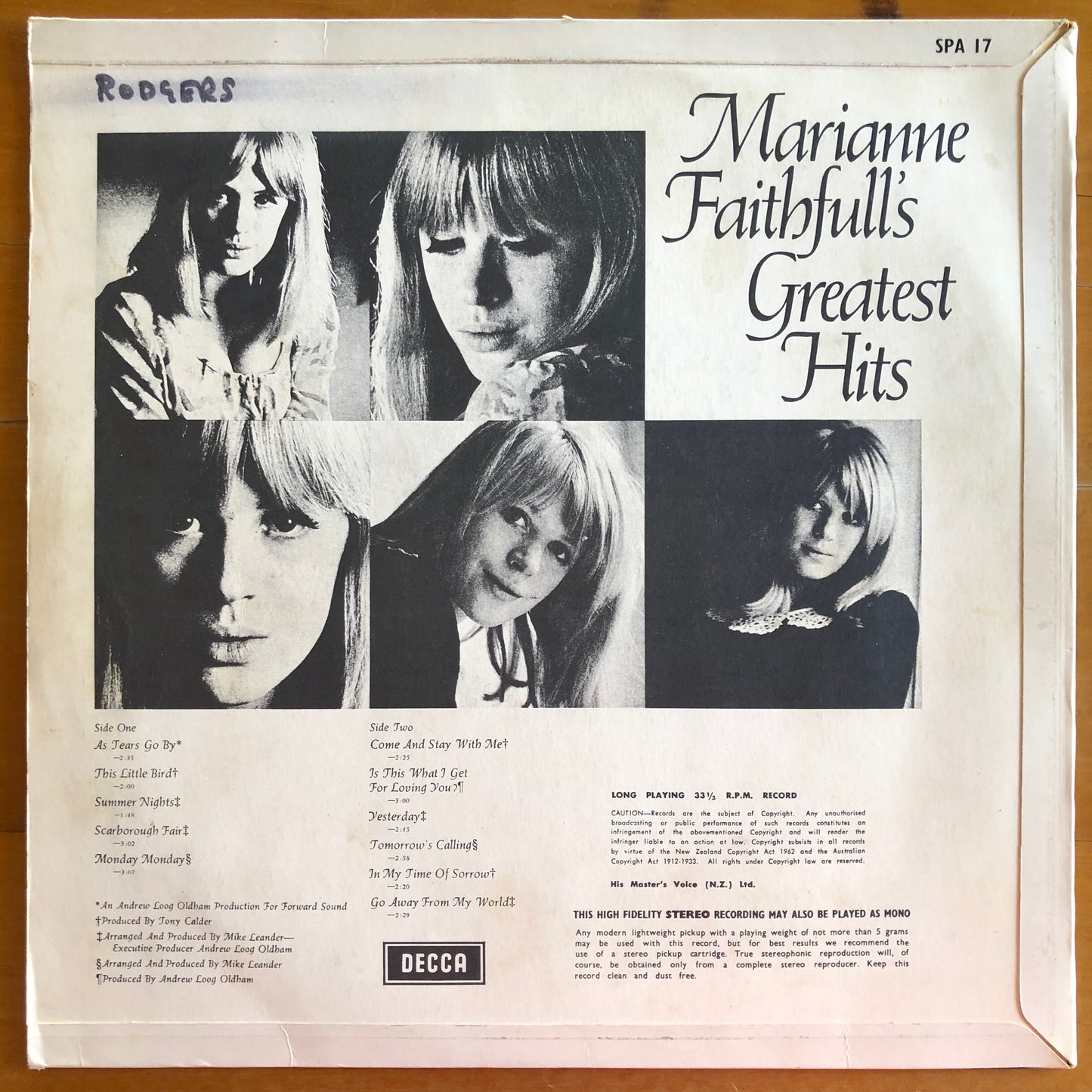 Marianne Faithfull - Marianne Faithfull's Greatest Hits