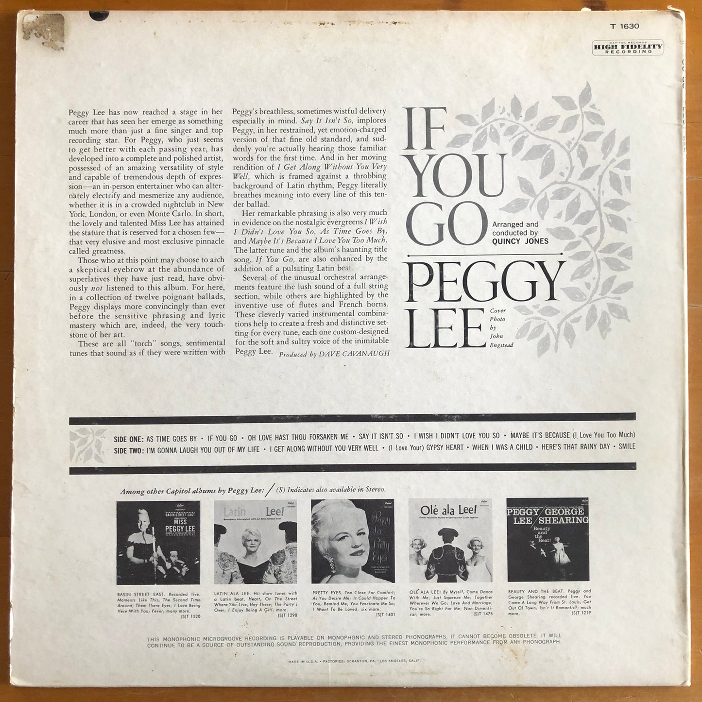 Peggy Lee - If You Go