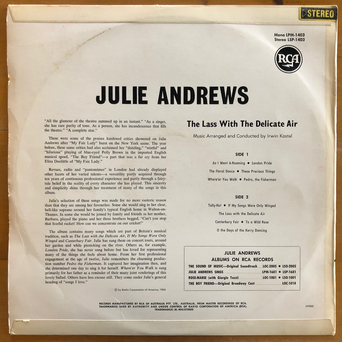 Julie Andrews - The Lass With The Delicate Air