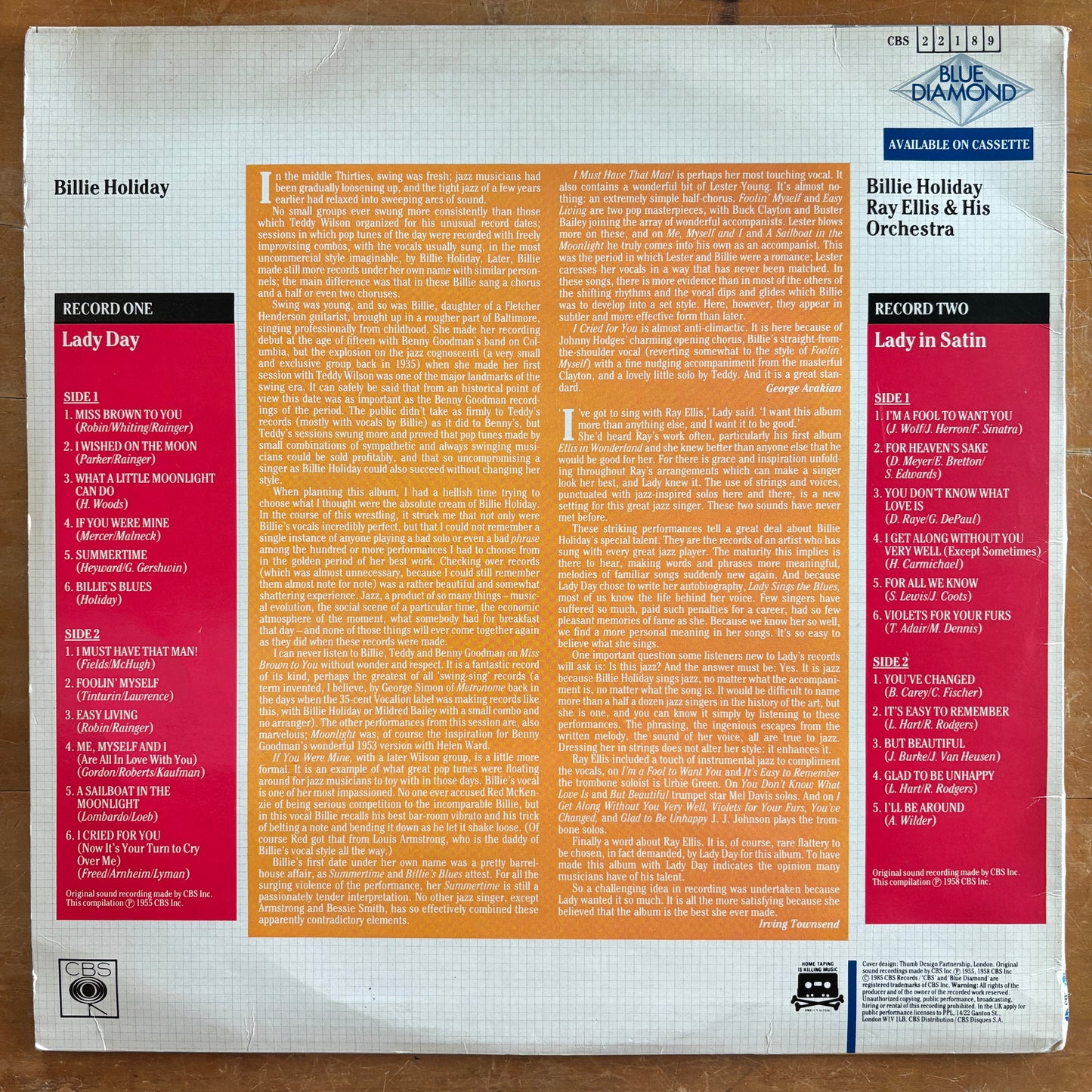 Billie Holiday - Lady Day & Lady In Satin (2xLP)