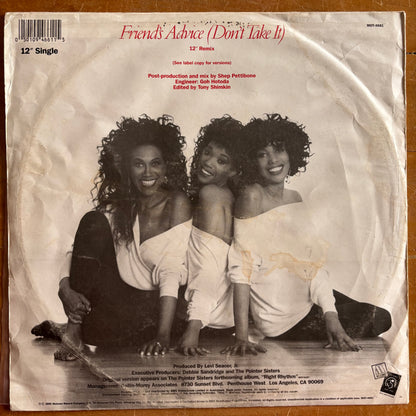 The Pointer Sisters - Friend's Advice (12" single)