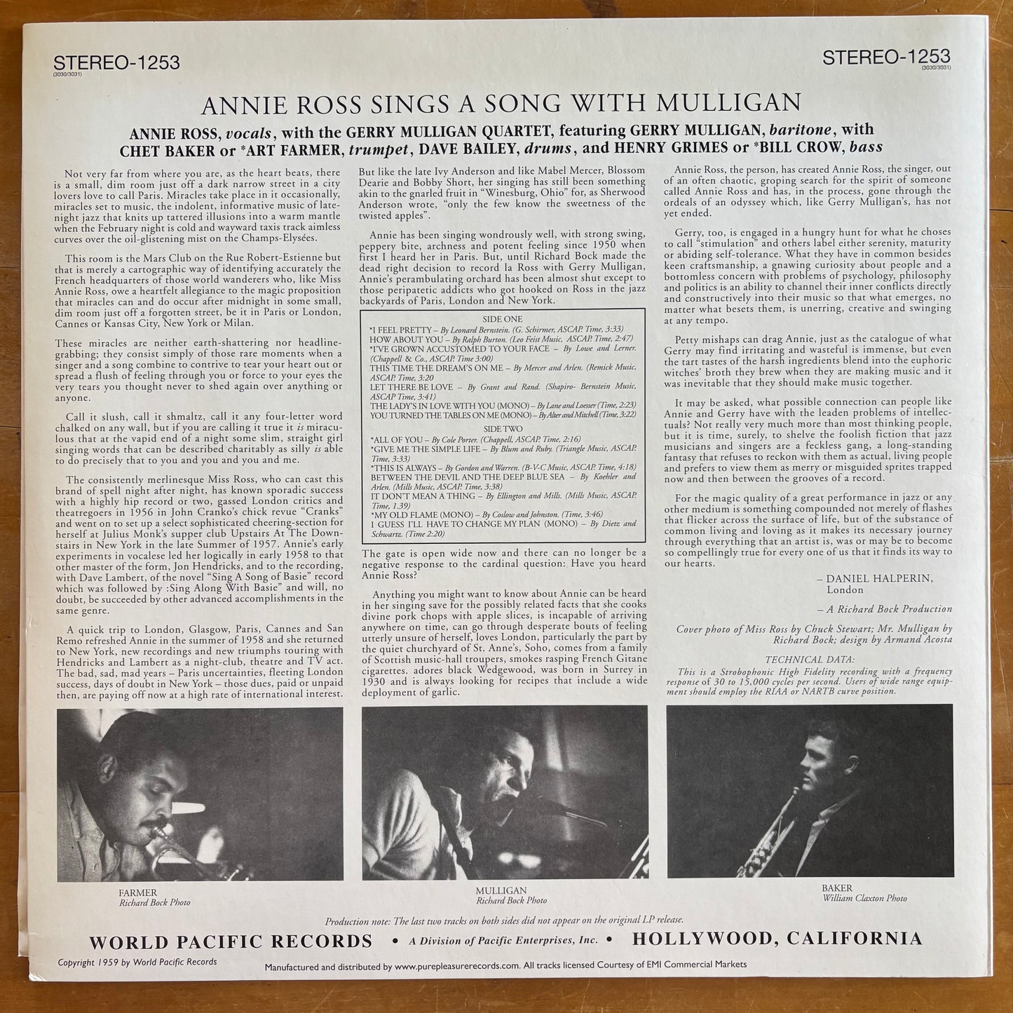 Annie Ross - Sings A Song With Mulligan!