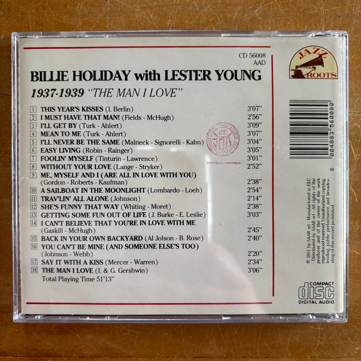 Billie Holiday - The Man I Love (CD)