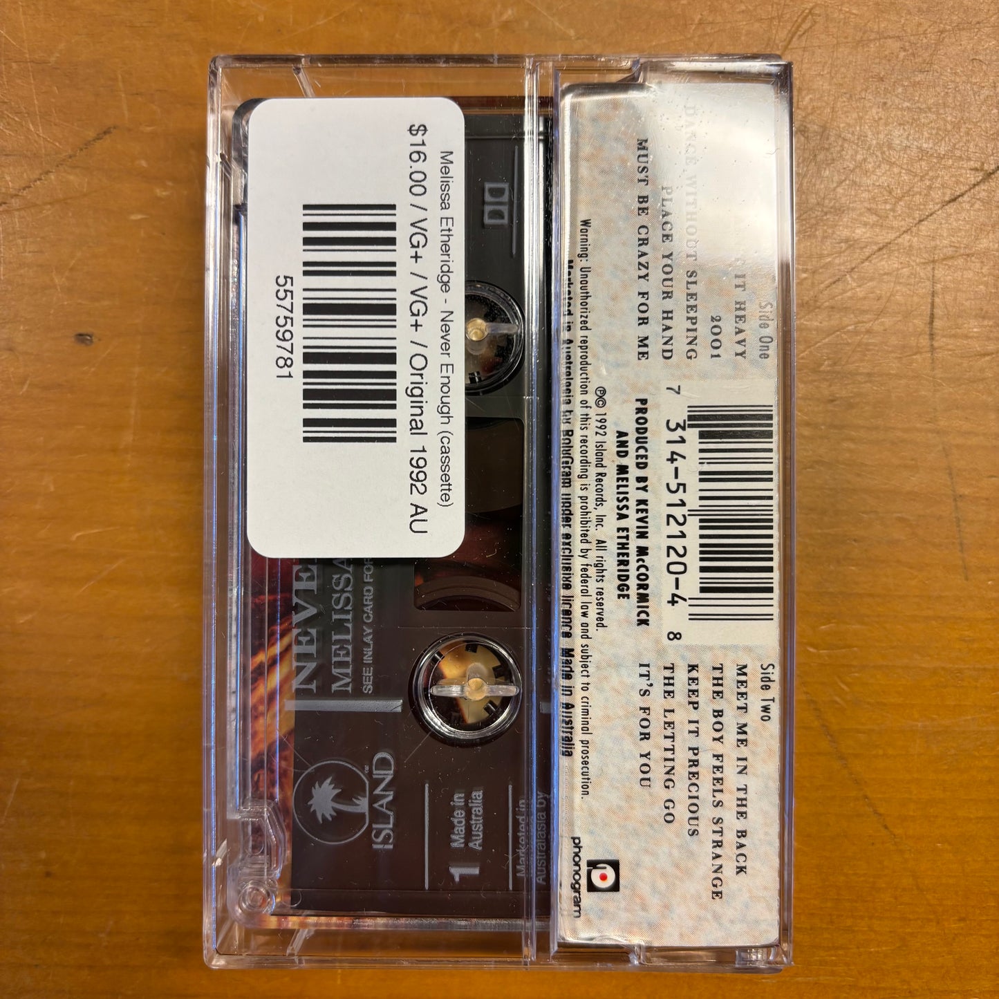 Melissa Etheridge - Never Enough (cassette)
